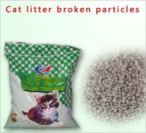 Cat litter, broken sand