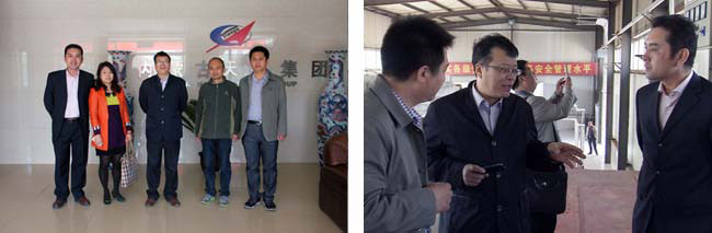 The relevant person in charge of Twin Group visited Tianyu Group's montmorillonite production base for inspection