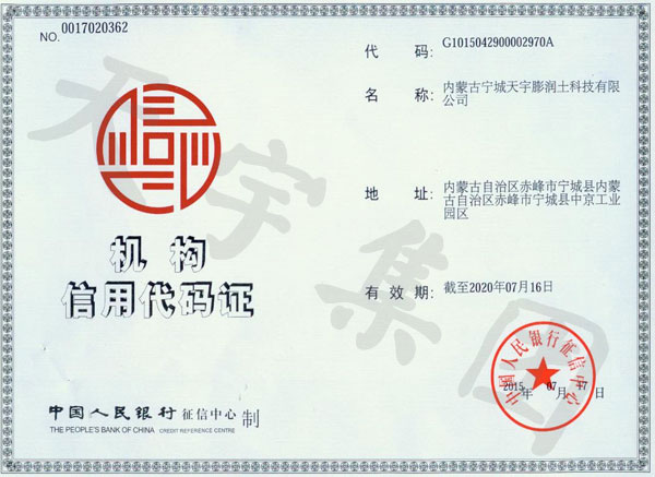 Organizational Code Certificate